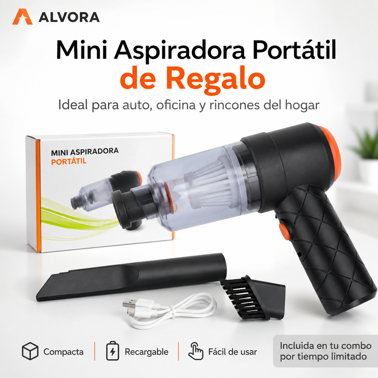 COMBO LIQUIDACIÓN: Hidrolavadora + (Aspiradora Portátil + Doble Batería + Maletín)