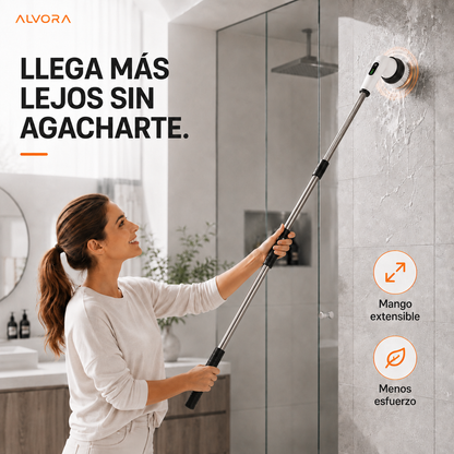 Cepillo Eléctrico Giratorio 9 en 1 - Limpia más, esfuérzate menos.