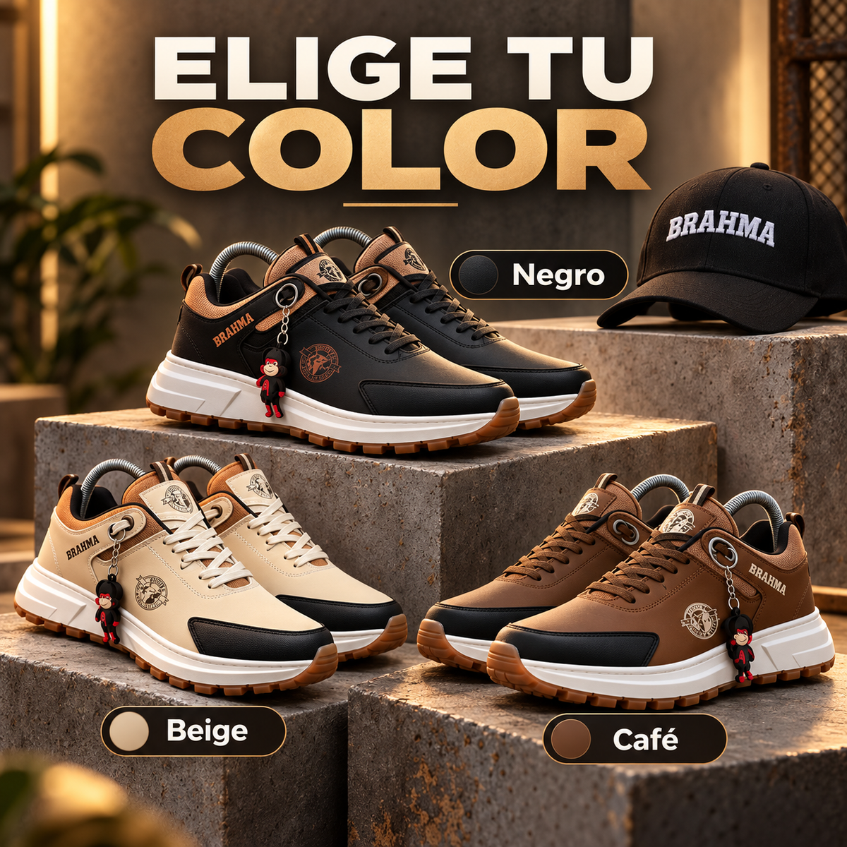 Combo Urbano 3 en 1 – Tenis + Gorra + Llavero